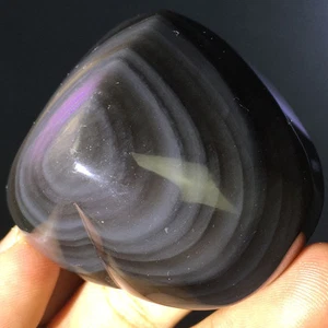 153g Natural Rainbow Obsidian Polished crystal Heart Healing ic1064 - Imagen 1 de 11