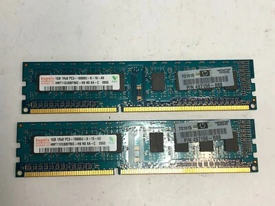 HYNIX 2GB KIT | 2x1gb | 1Rx8 Pc3-10600U-9-10-A0 HMT112U6BFR8C-H9 N0 AA-C | USA! - Image 1 of 4