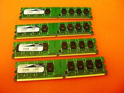 Axiom 2 GB (4 x 512) Desktop DDR2 PC2-3200 400 MHZ Memoria Ram - Immagine 1 di 4