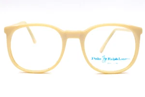 Vintage RALPH LAUREN POLO 25 FLEX Eyeglasses plastic Beige Retro 1980's NEW - Picture 1 of 8