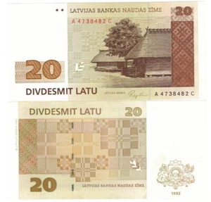 Latvia 20 Latu 1992 EF/aUNC - Picture 1 of 1