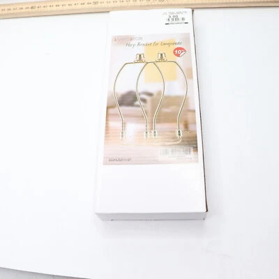 (2-Pk) Soporte de arpa para pantalla de lámpara hágalo usted mismo accesorios de iluminación bronce 9" Foto 1 de 4