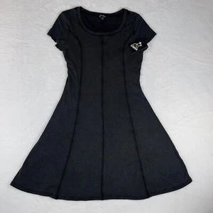 Art Class Fit & Flare Sweater Dress Girls 2XL Black Ribbed Knit Wash Cap Sleeve - Picture 1 of 4