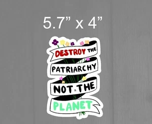 Destroy The Patriarchy Feminist Girl Power Sticker Vinyl Sticker Car Decal  - Bild 1 von 1