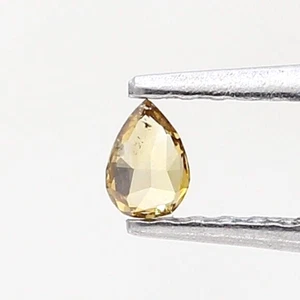 Yellow pear natural loose diamond 0.05Ct - Picture 1 of 16