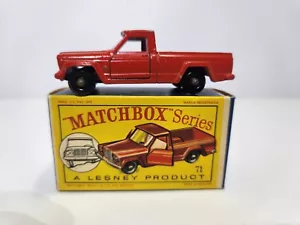 Vintage Matchbox Lesney #71 Jeep Gladiator Pickup With Original Box - Picture 1 of 9