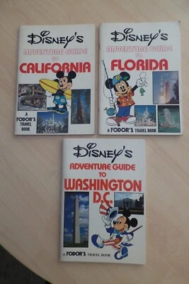 DISNEY'S ADVENTURE GUIDE CALIFORNIA/FLORIDA/WASHINGTON Fodor SC 1980/81 3 books - Image 1 of 4