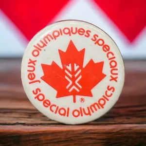 Vintage Ontario Kanada Special Olympics Pin Knopf rot weiß Blatt - Bild 1 von 4