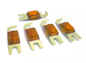 Paquete de 5 fusibles mini ANL 40 AMP naranja - Imagen 1 de 1
