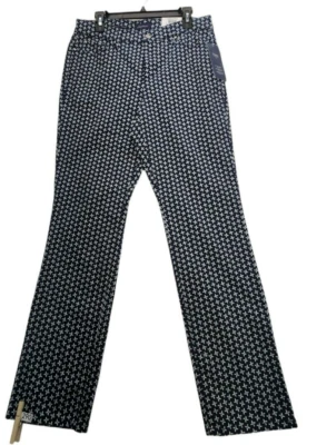 Pantalones Charter Club 10 Lexington rectos brillantes verde mirto y blanco a cuadros P290 Foto 1 de 4