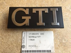 Mk1 Golf GTI Tintop Cabriolet FRONT Grill Badge NEW OEM 171853679 - Picture 1 of 5