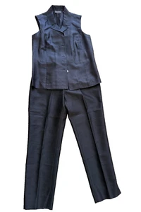 NWOT NEW Banana Republic silk pants buttoned top set M MEDIUM - Picture 1 of 10
