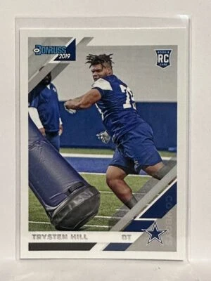 #277 Trysten Hill Rookie Dallas Cowboys 2019 Donruss Football Card - Image 1 of 2
