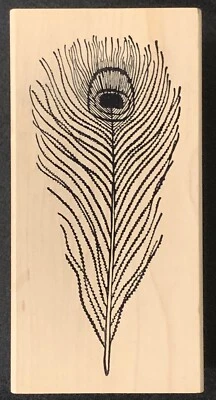 Sello de goma de pluma de pavo real Judikins Foto 1 de 3