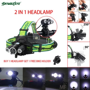 Rechargeable LED Headlamp Super Bright Head Lamp Headlight Hunting Head Torch - Picture 1 of 13