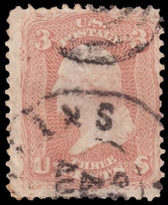 USA Scott 65 Rose (1861) gebraucht G M - Bild 1 von 1