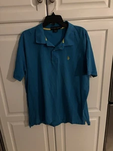 US Polo Assn Mens Polo Shirt Sz Small Black Embroidered Logo - Picture 1 of 4