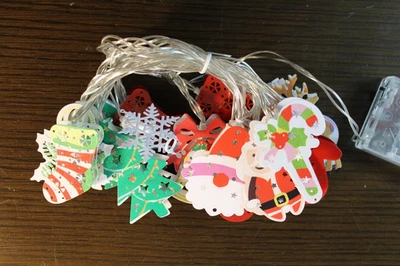 Christmas Santa Lights, String Light Metal 9.8ft 20 LED Light String Battery - Image 1 of 4