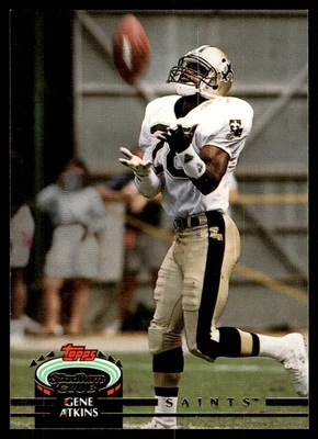 1992 Stadium Club Gene Atkins New Orleans Saints #105 - Image 1 of 2