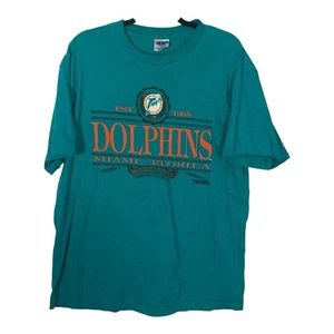 Vintage Trench 90s Miami Dolphins Established 1965 NFL Football T-Shirt XL - Bild 1 von 11