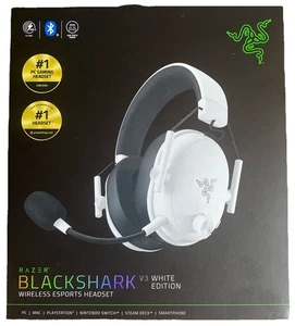Razer BlackShark V3 Wireless Gaming Headset White PC/Playstation/Switch/Mac - Picture 1 of 10