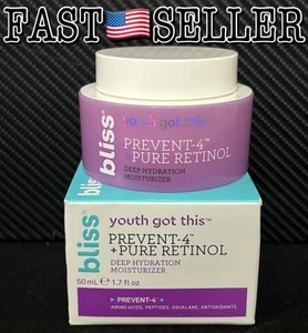 Bliss Youth Got This Prevent 4 + Pure Retinol Deep Hydration Moisturizer 1.7oz - Picture 1 of 8