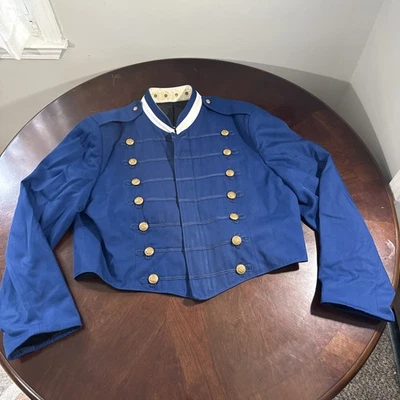 VINTAGE BLUE  Grand Valley St  MARCHING BAND UNIFORM JACKET 48 Chest /Wool Blend - Image 1 of 4