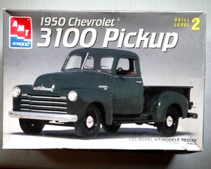 Kit modellino AMT Ertl 1950 Chevrolet 3100 pickup scala 1:25 #6437 aperto - Foto 1 di 6