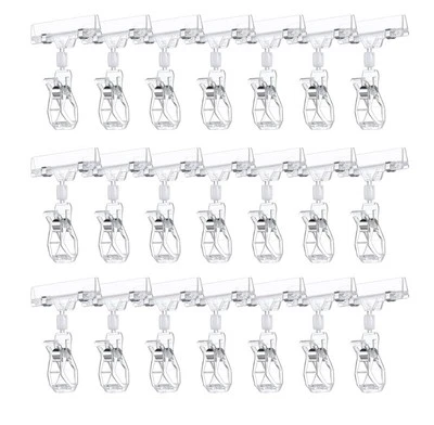 50 Pcs Plastic Sign Holder Clips Swivel Price Signs Rotatable - New - Image 1 of 4