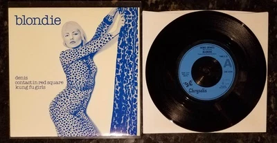 Blondie RARE Unique BLUE Sleeve 1978 Denis 7" 45 UK Chrysalis CHS 2204 NM - Image 1 of 4