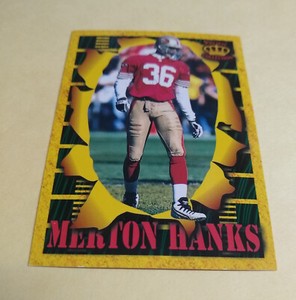 Merton Hanks 1996 Pacific Invincible Smash-Mouth #SM154 San Francisco 49ers