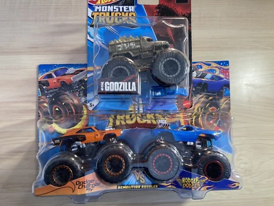 Hot Wheels Nuevo Monster Trucks X Paquete de 2 Dodge Charger R/T y Rodger Dodger Foto 1 de 4