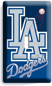 LA LOS ANGELES DODGERS MLB TEAM LOGO SINGLE LIGHT SWITCH WALL PLATE COVER DECOR - Picture 1 of 1