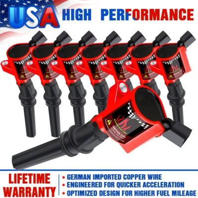 Ignition Coils 8Pcs For Ford Mercury Grand Marquis 4.6/5.4L/6.8L DG508 2001-2004 - Image 1 of 4