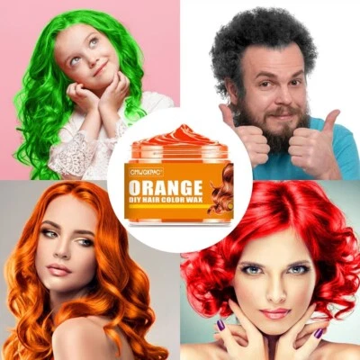 Cera de color de cabello temporal naranja hágalo usted mismo Foto 1 de 4