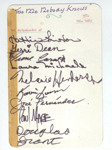 The Me Nobody Knows VERY RARE 1970 ORIGINAL CAST AUTOGRAPHS NYC NEW YORK Cover