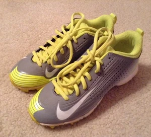 EUC! Nike Fastflex Vapor Gray/Yellow Cleats Sz 3.5Y Great Style! - Picture 1 of 11