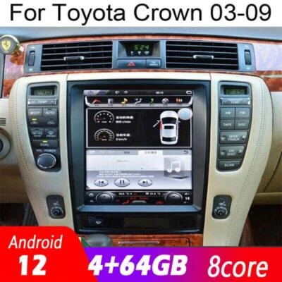 10.4" Touchscreen Radio Android Gps Navigation Carpaly For Toyota Crown 03~09 - Image 1 of 4