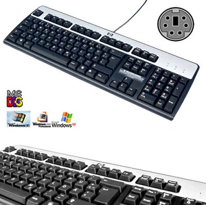 HP HEWLETT PACKARD TASTATUR PS2 PS/2 FÜR WINDOWS 95 98 2000 MS-DOS DEUTSCH M53 - Bild 1 von 1