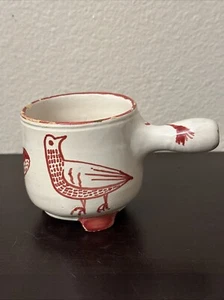 Italian Soup Mug Planter Pottery - Bird- Vintage - 1 Cup + - Picture 1 of 11