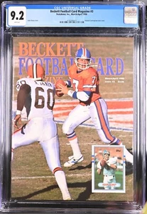 Beckett Football Monthly Magazine price guide 5/91 #3 John Elway CGC 9.2 - Picture 1 of 1