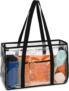 Clear Beach Bag for Women, Large Clear Tote Bag for Stadium Events Concert - ... - Picture 1 of 7