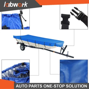 Labwork Boat Cover BLUE For Jon Boat 12 14 16 18ft L Beam Width Up To 75inch210D - Picture 1 of 12