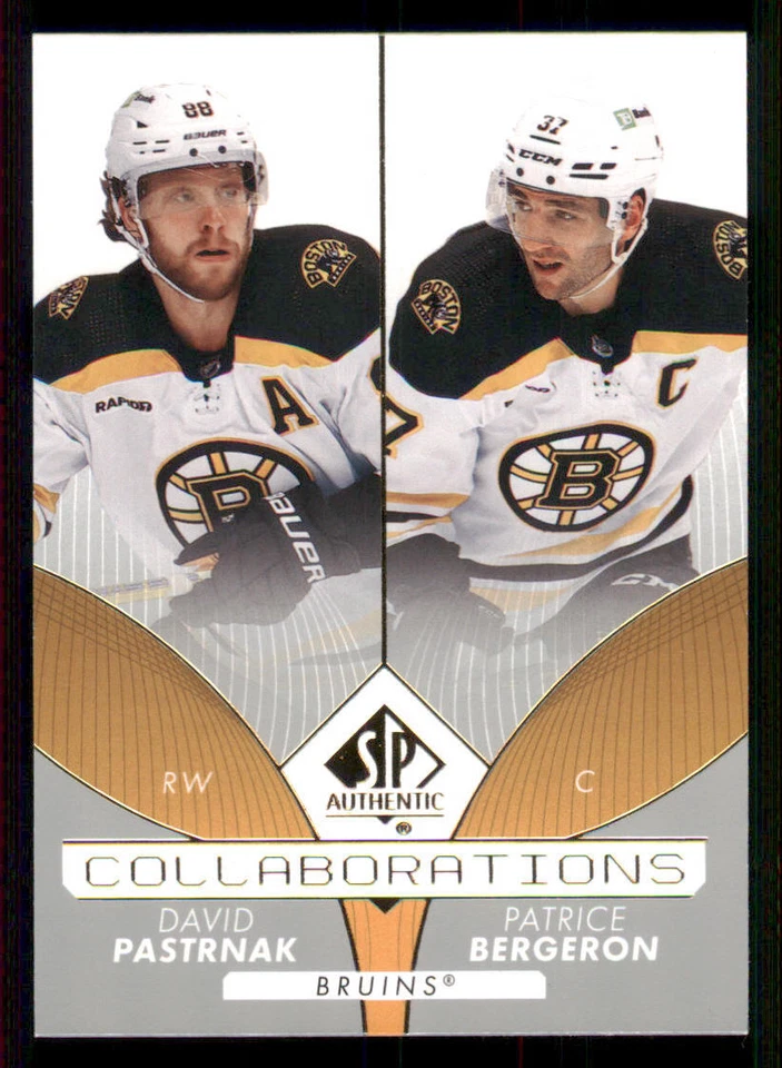 2022-23 SP Authentic Collaborations #C7 David Pastrnak/Patrice Bergeron - Image 1 of 2