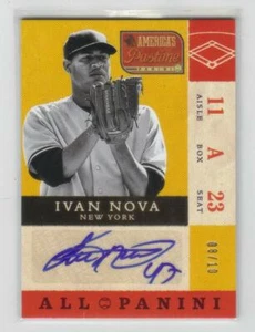 IVAN NOVA (NEW YORK) 2013 AMERIKA'S ZEITVERTREIB SSP ALL PANINI AUTOGRAMMKARTE 08/10 - Bild 1 von 2