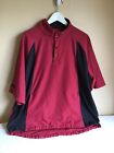 Ping Collection Golf Mens Black Red Short Sleeve Button Up Pullover Large