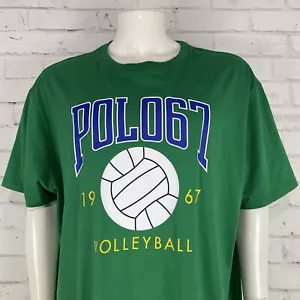 Ralph Lauren Polo Shirt Men’s XXL T-Shirt Green Polo RL 67 Volleyball NWT - Picture 1 of 14