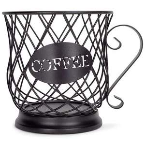 Nat & Jules Cfee Matte Black 7 in Iron Metal Cfee Pod Holder Organizer - Imagen 1 de 1