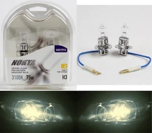 Nokya Warm White H3 Nok7915 75W Fog Light Two Bulbs Fit Lamp Replacement JDM - Picture 1 of 11