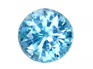 1.20cts Blue natural zircon round cut loose gemstones "see video" - Bild 1 von 3
